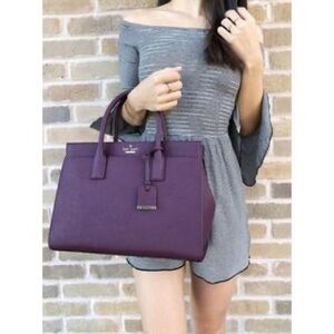 Kate Spade Cameron Street Candace Large Handbag Satchel Deep Plum